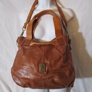 AS98 Purse Bag Leather SADDLE HOBO TOTE Shoulder Bag BROWN AS 98